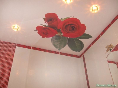 Фото для Натяжные потолки в ванной