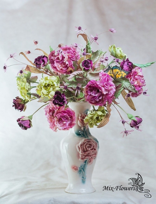 Фото для Букет шелковых цветов